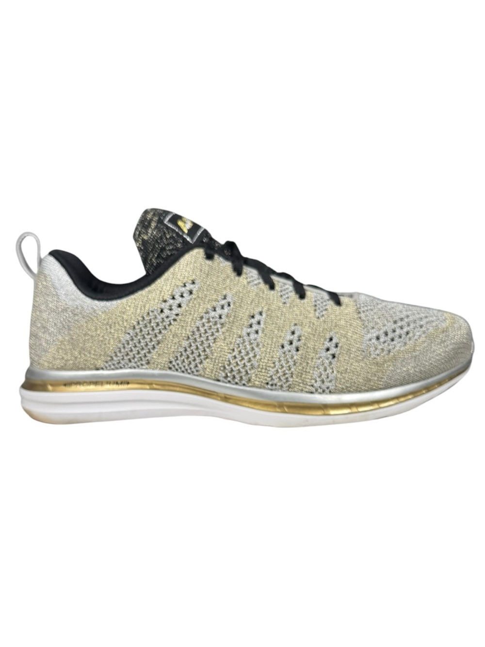 APL TechLoom Pro Running Shoes Gray Gold Knit Sneakers Men’s Size 9.5 Worn Once